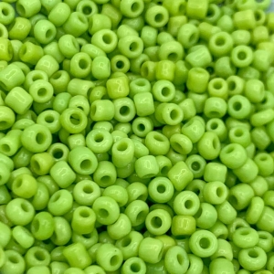 Seed beads 2mm lime green, 10 grams